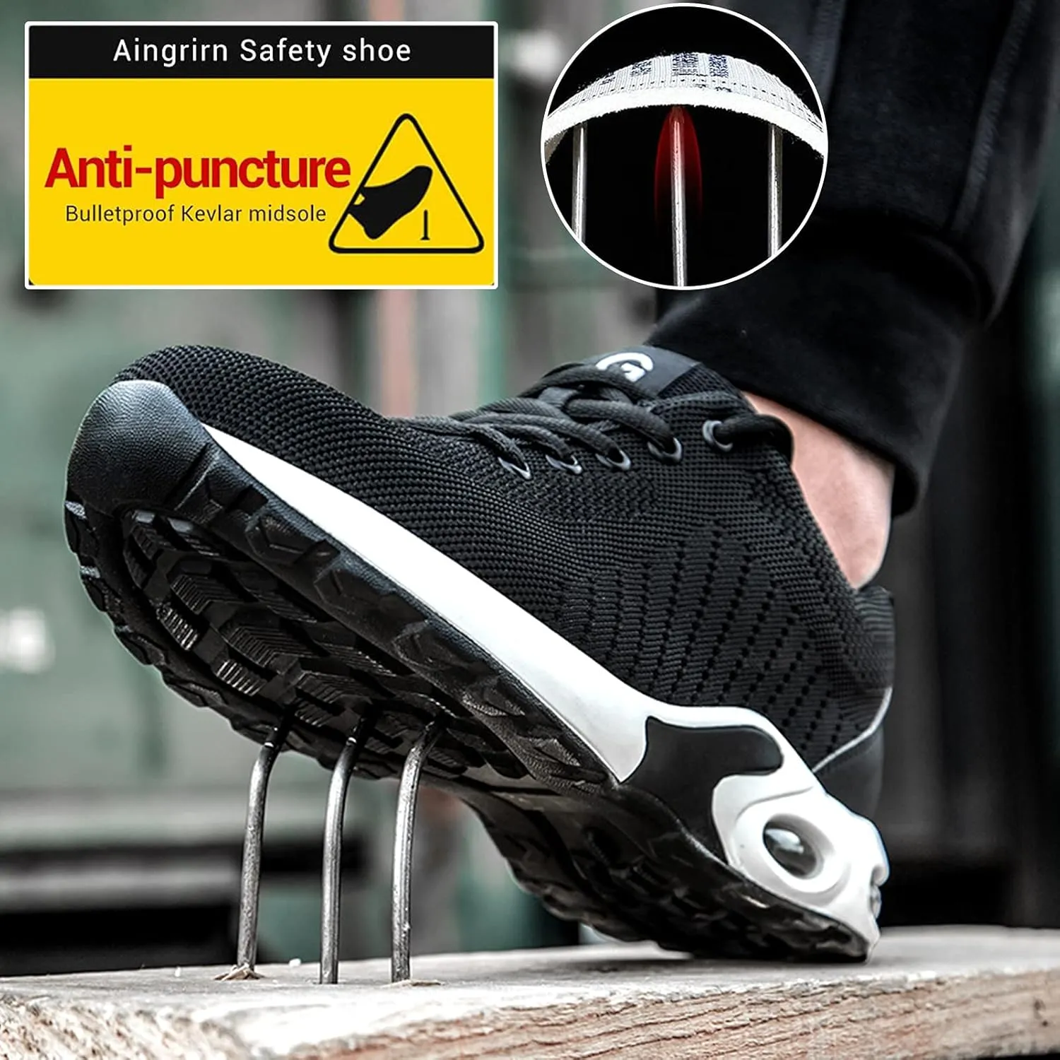 Women's Dress Flat Ballet Low Wedge Cushion Shoes Toe Women Steel Work Trainers Shoes Women's Ballet Flat Comfortable