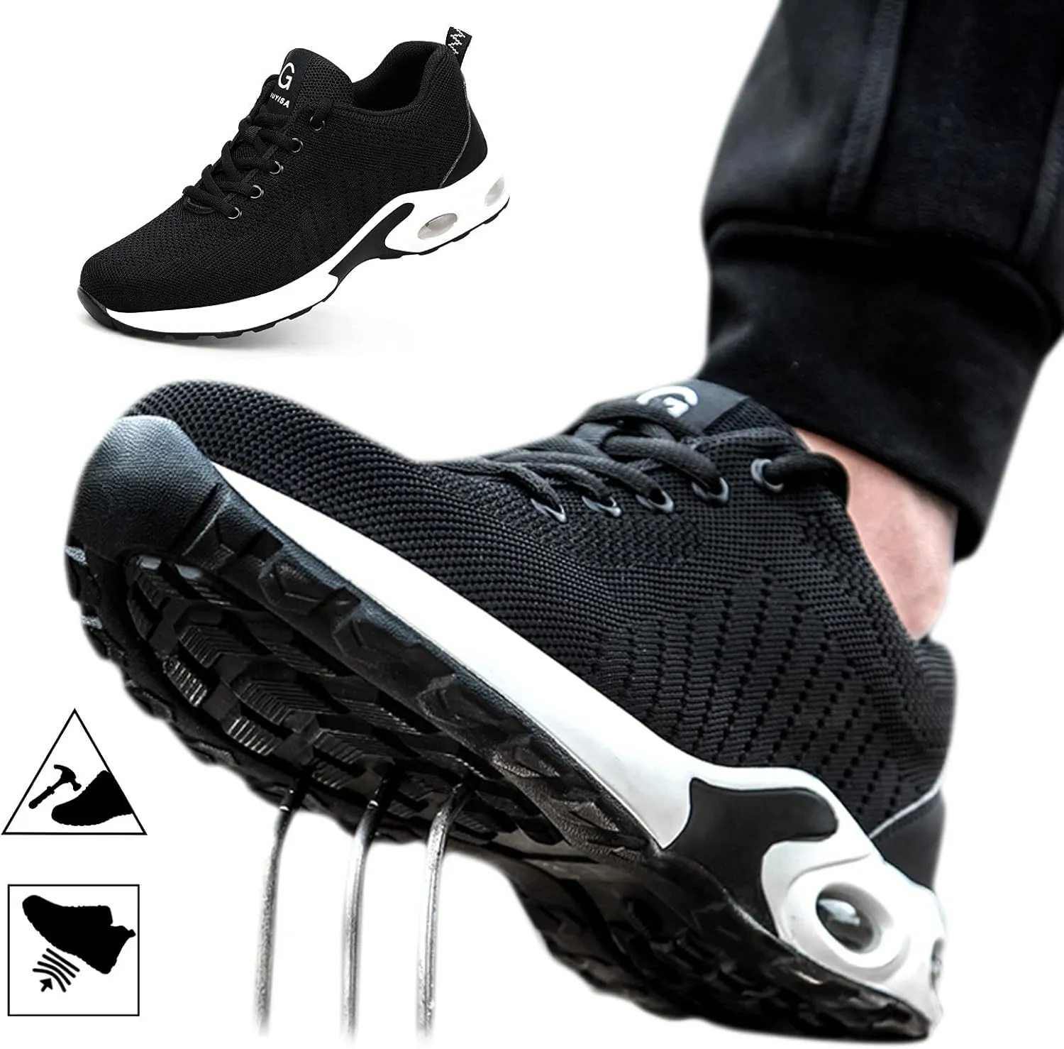 Women's Dress Flat Ballet Low Wedge Cushion Shoes Toe Women Steel Work Trainers Shoes Women's Ballet Flat Comfortable