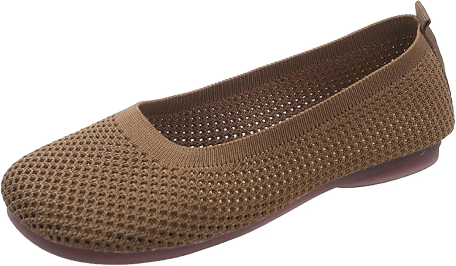 Women's Dress Flat Ballet Slip On Pointed Toe Knit Ballet Women's Flats Foldable Ballet Flat for Women Breathable Flats Knitting Single Shoes