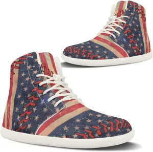 Womens High Top Sneakers Wide Barefoot Shoes for Men Leather Shoes