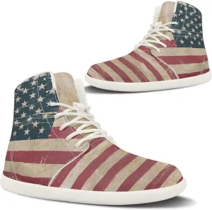 Womens High Top Sneakers Wide Barefoot Shoes for Men Leather Shoes