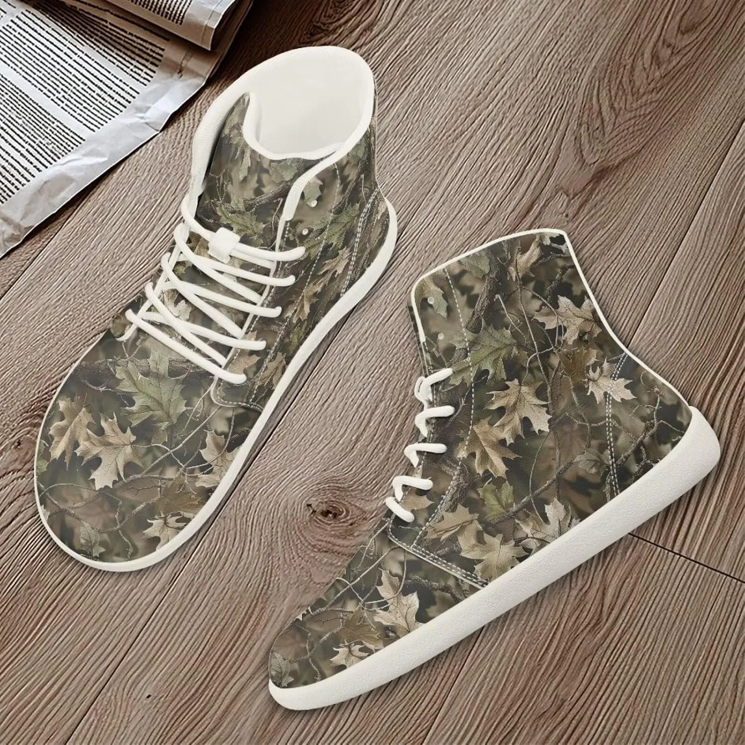 Womens High Top Sneakers Wide Barefoot Shoes for Men Leather Shoes