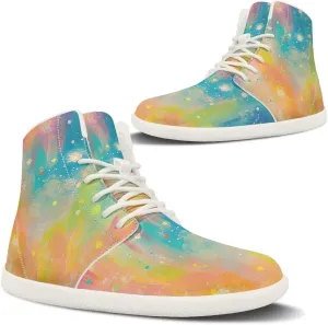 Womens High Top Sneakers Wide Barefoot Shoes for Men Leather Shoes