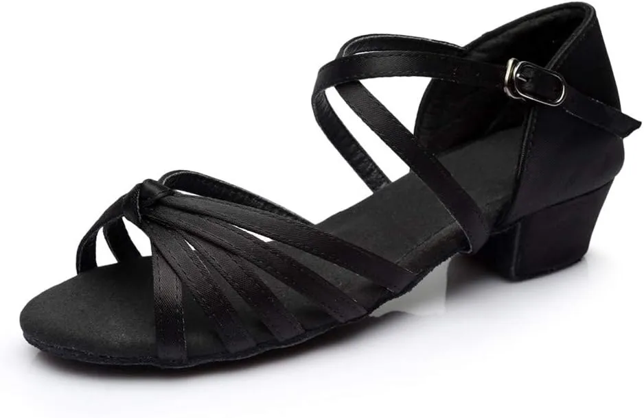 Women's Latin Dance Shoes Ballroom Practice Dance Heels Dressy Wedding Bride Sandals Prom Graduation Business Heels