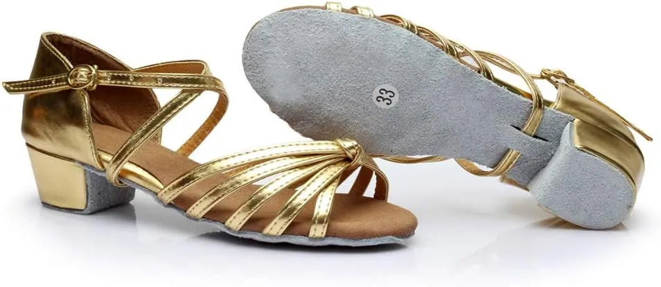 Women's Latin Dance Shoes Ballroom Practice Dance Heels Dressy Wedding Bride Sandals Prom Graduation Business Heels