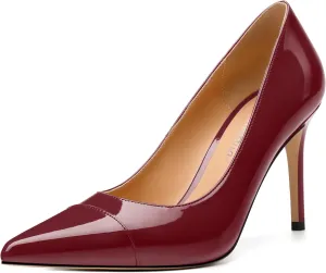 Women's Pumps, Closed Pointed Toe High Stiletto Heels Dress Wedding Pump Shoes for Women