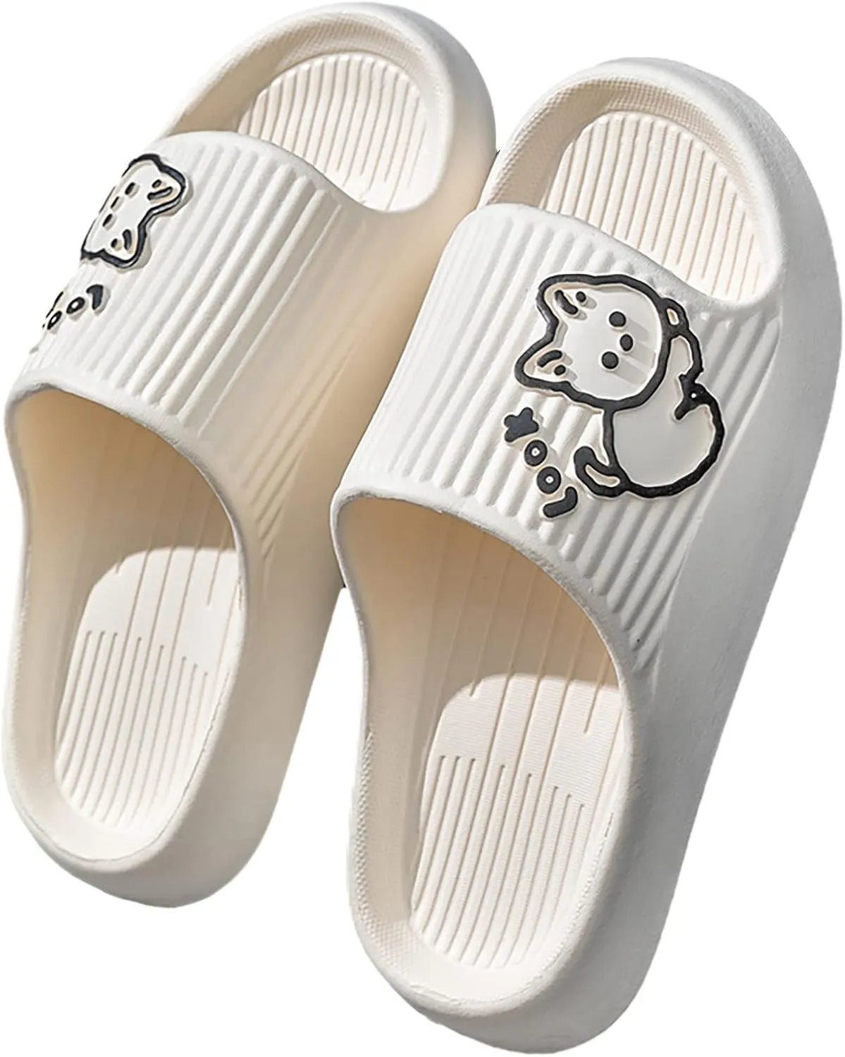 Womens Slides Open Toe Shower Shoes Bathroom Sandals Quick Drying Shower Slippers Women's Cloud Slides