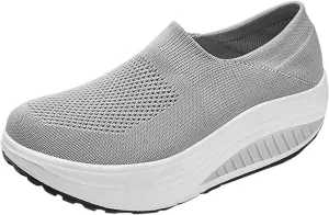 Womens Slip On Sneakers with Max Cushioning and Arch Support Slip On Sneakers Women Wide Fit Womens Casual Shoes Wide Toe Box Platform Sneakers for Women Slip On Slip On Sneakers