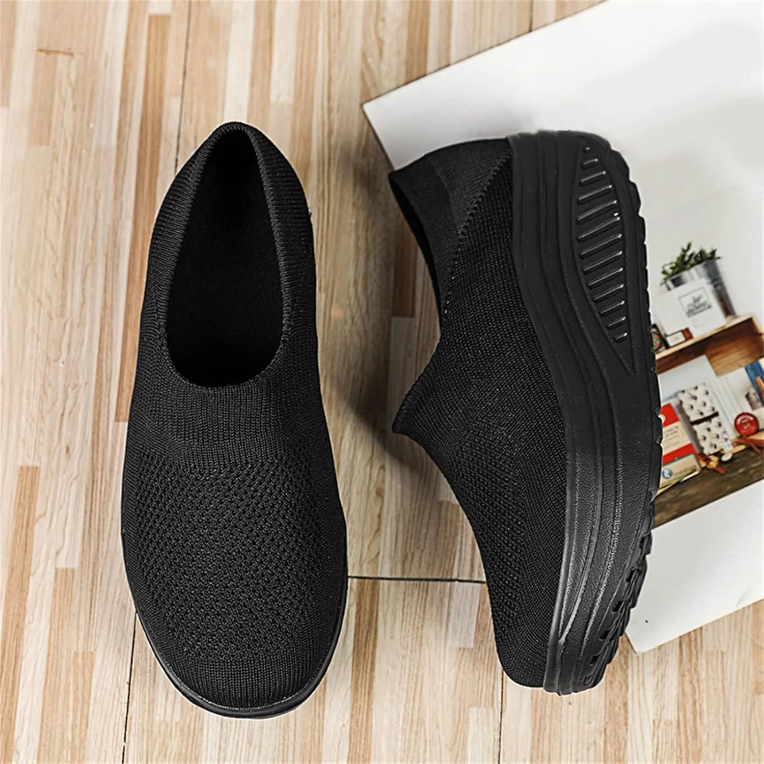 Womens Slip On Sneakers with Max Cushioning and Arch Support Slip On Sneakers Women Wide Fit Womens Casual Shoes Wide Toe Box Platform Sneakers for Women Slip On Slip On Sneakers