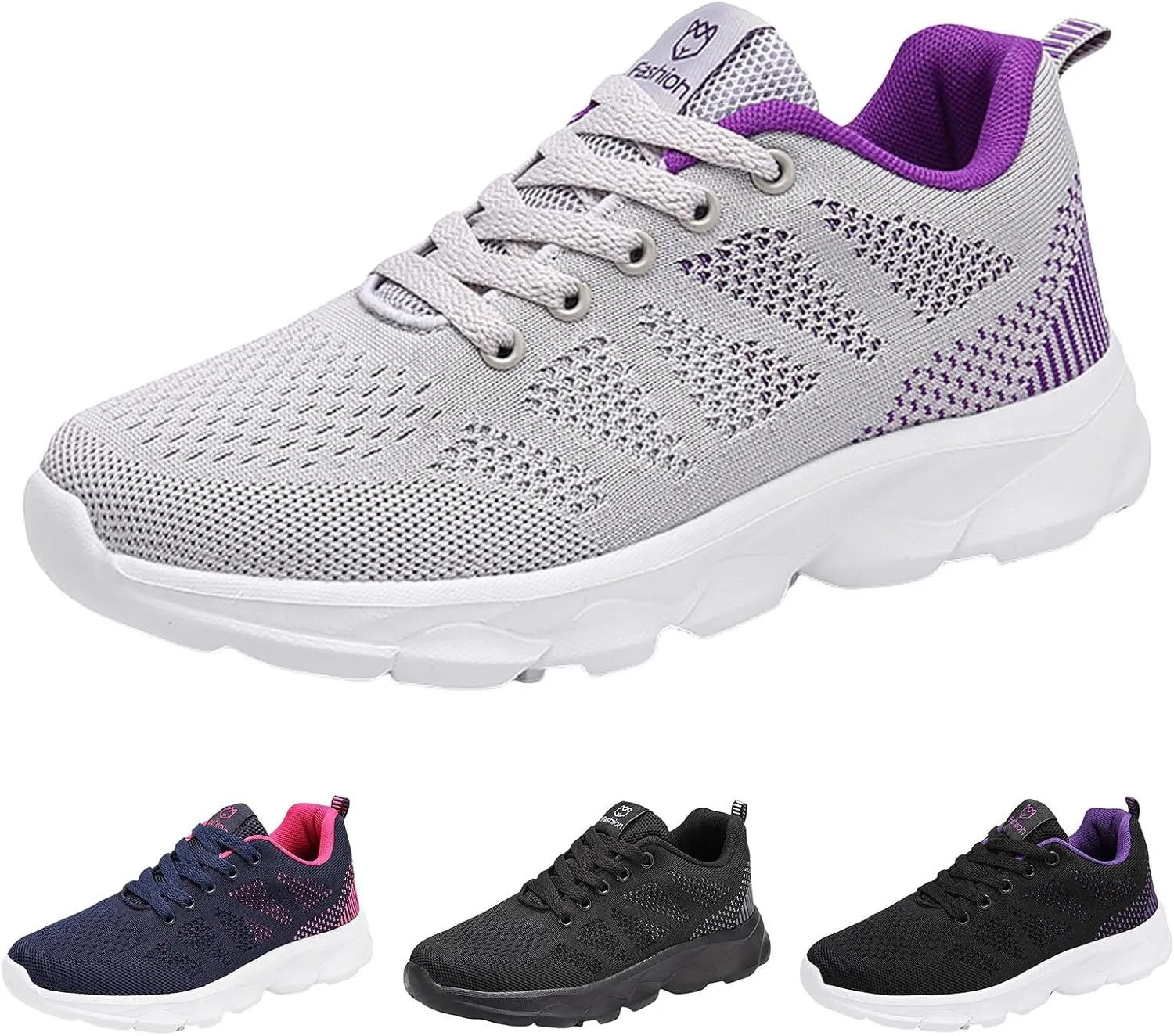 Womens Slip on Sneakers Womens Slip on Tennis Shoes Women's Fashion Lace Up Sneakers Slip on Sneakers for Women