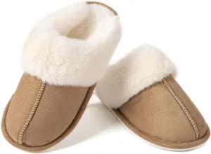 Women's Slippers Soft Plush Winter Warm House Shoes Slip on Fluffy Fur Slippers