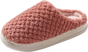 Womens Slippers,Unisex Slipper Slides Memory Foam Fluffy Soft Warm House Slippers Anti-Skid Cozy Plush for Indoor Outdoor
