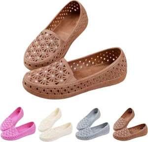 Women's Summer Shoes Ladies Thick Bottom Bathroom Bow Home Shoes Soft Bottom Casual Slippers Flat for Women Toe