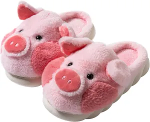 YILANLAN Adult Cotton Slippers PIg Slippers Home Slippers Plush Slippers Animal Slippers