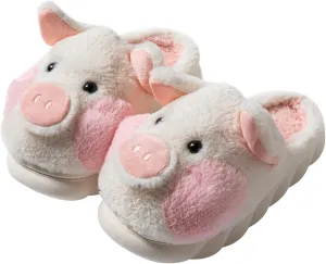 YILANLAN Adult Cotton Slippers PIg Slippers Home Slippers Plush Slippers Animal Slippers