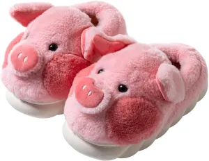 YILANLAN Adult Cotton Slippers PIg Slippers Home Slippers Plush Slippers Animal Slippers