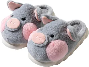 YILANLAN Adult Cotton Slippers PIg Slippers Home Slippers Plush Slippers Animal Slippers