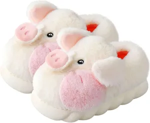 YILANLAN Adult Cotton Slippers PIg Slippers Home Slippers Plush Slippers Animal Slippers