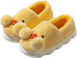 YILANLAN Women's & Men's Winter Duck Slippers - Warm & Cute Animal Cartoon Home Slippers