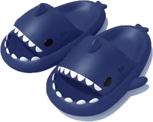 Zureto Shark Cloud Slides, Cute Cartoon Shark Slippers Indoor Outdoor Slippers for Women Men