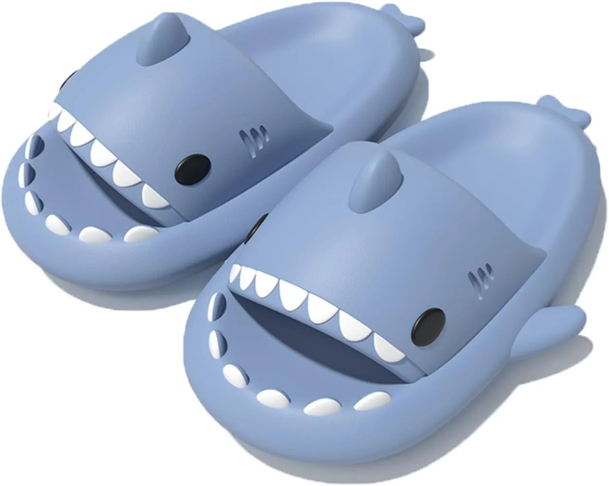 Zureto Shark Cloud Slides, Cute Cartoon Shark Slippers Indoor Outdoor Slippers for Women Men