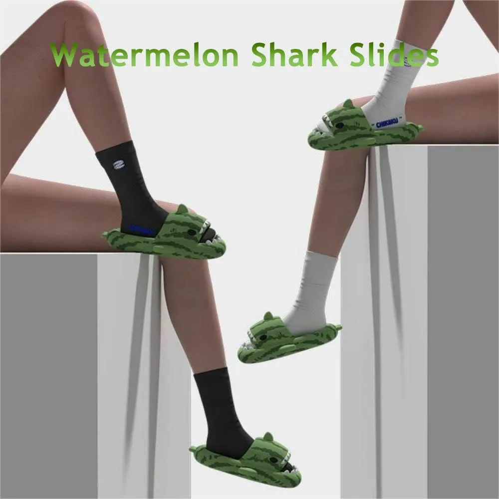 Zureto Shark Cloud Slides, Cute Cartoon Shark Slippers Indoor Outdoor Slippers for Women Men